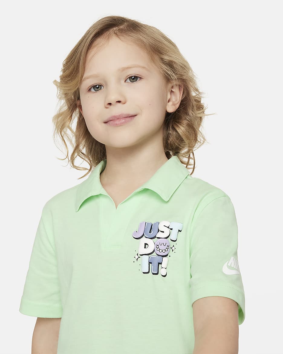 Nike Sportswear Create Your Own Adventure Little Kids Polo and Shorts Set. Nike JP